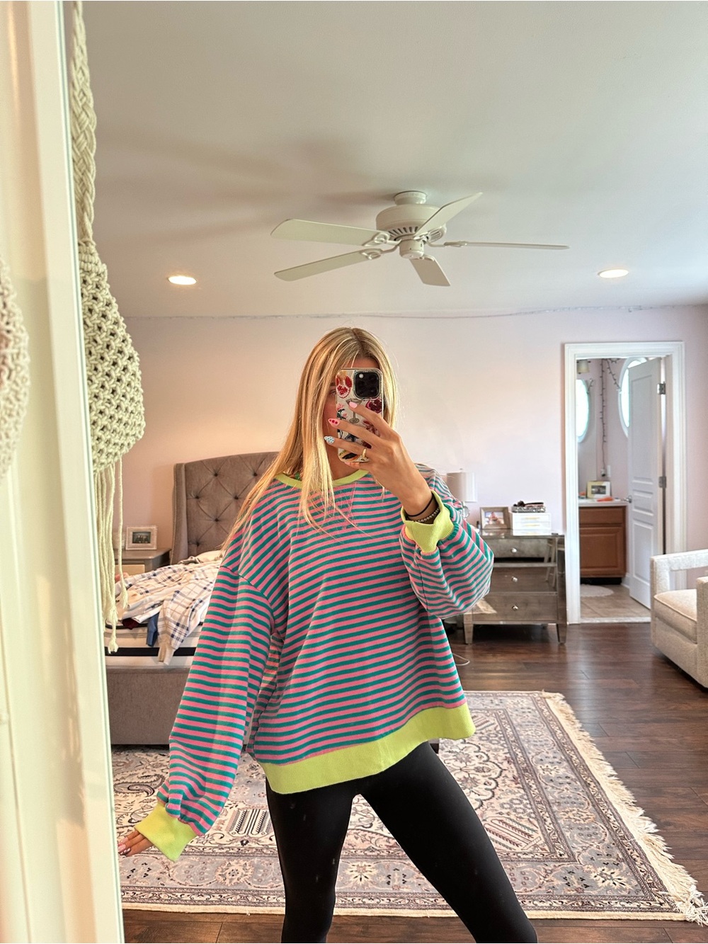 Women’s stripped crew neck